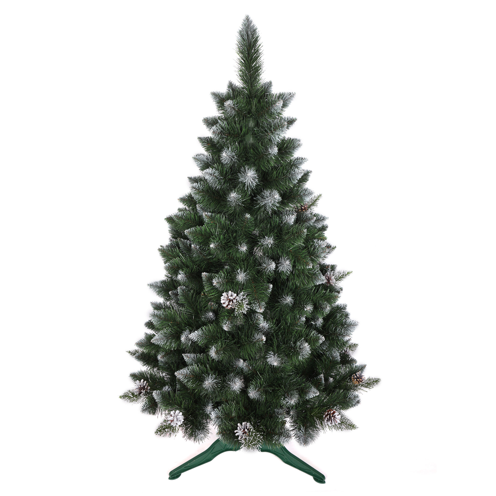 E-shop domtextilu.sk Vianočný stromček borovica so šiškami a kryštálikmi 150 cm 71022