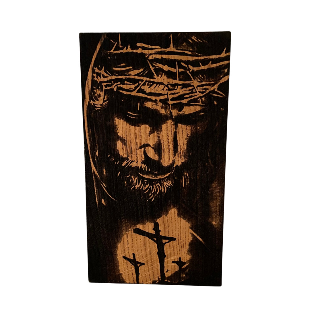 E-shop Drevený obraz Ježiša Krista 33,5 x 20 x 2,5 cm