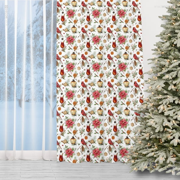 Vianočný záves s motívom - vianočné vône 150 x 240 cm