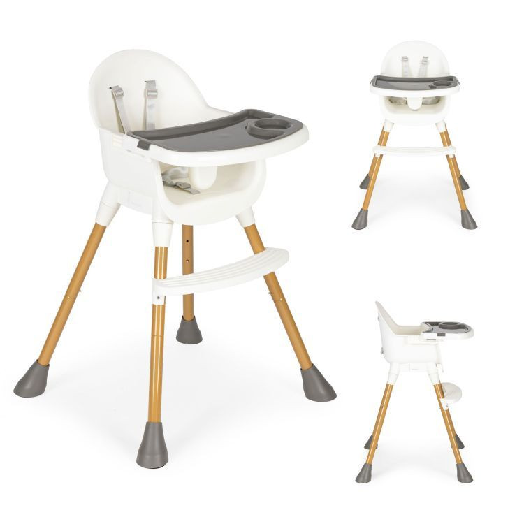 E-shop Detská jedálenská stolička na kŕmenie v bielej farbe
