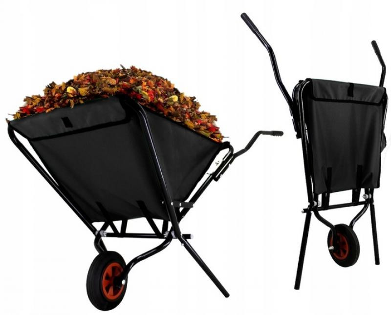 Záhradný skladací vozík GARDENLINE čierny