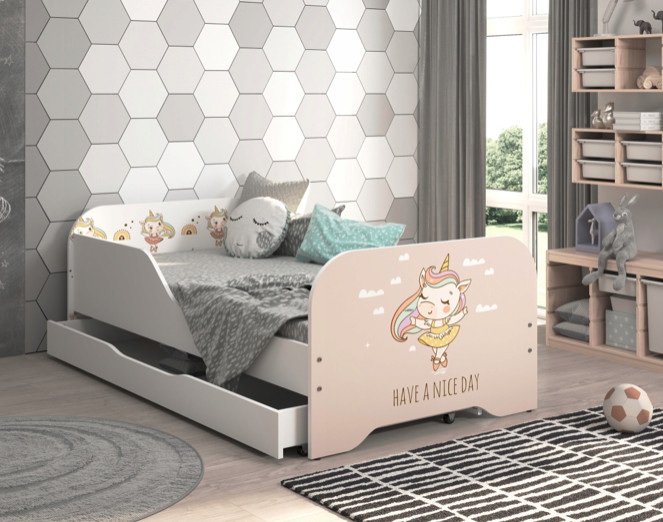 E-shop domtextilu.sk Detská posteľ 140 x 70 cm s motívom jednorožca 76304