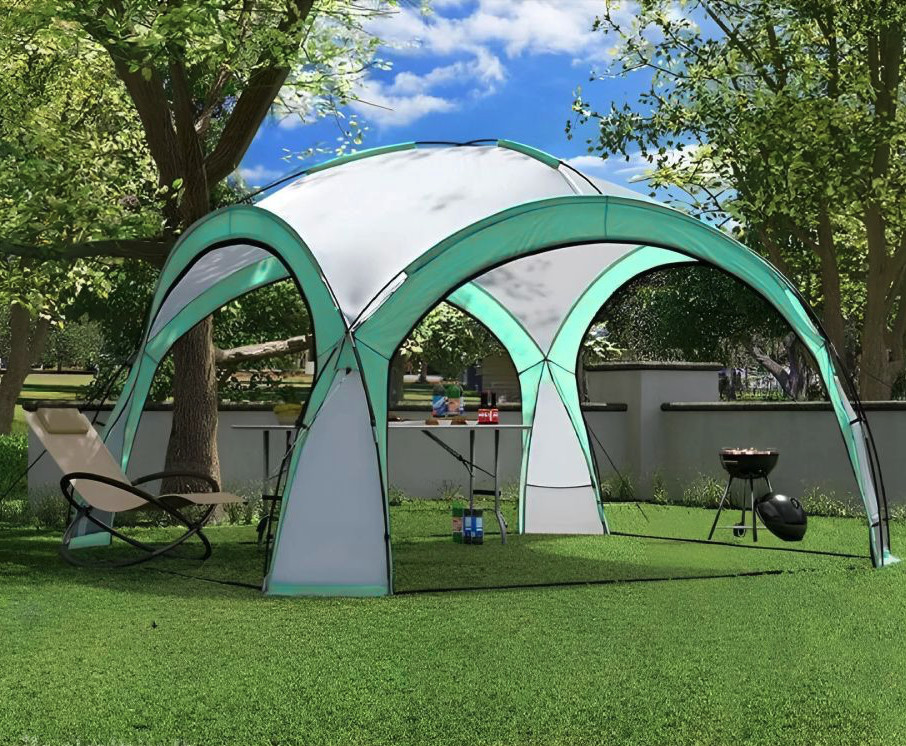 DomTextilu Pavilónový stan na záhradný piknik 3,5 x 3,5 m zelený Zelená MULST-001-GREEN
