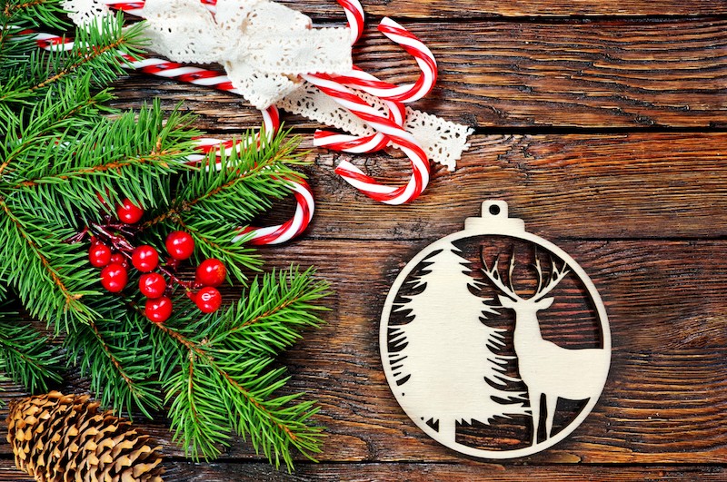 E-shop domtextilu.sk Vyrezávaná vianočná ozdoba na stromček 12235