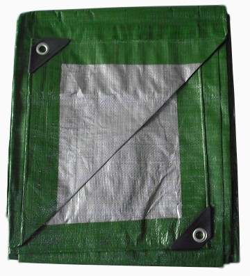 DomTextilu Zeleno strieborná krycia plachta mrazuvzdorná  4x 6 Zelená 14934-100826