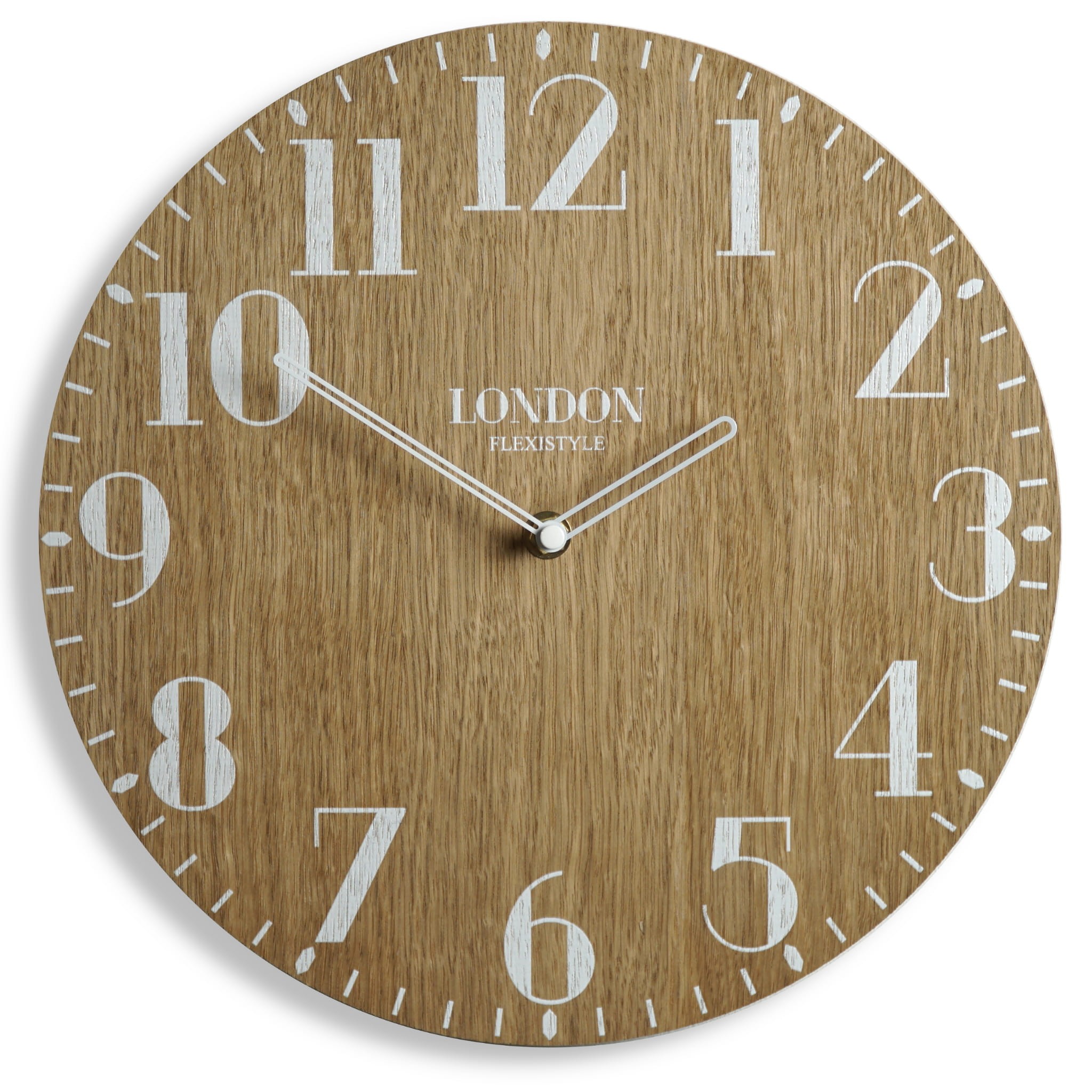 E-shop domtextilu.sk Dekoračné hodiny v retro štýle LONDYN RETRO WOOD 30cm 16608