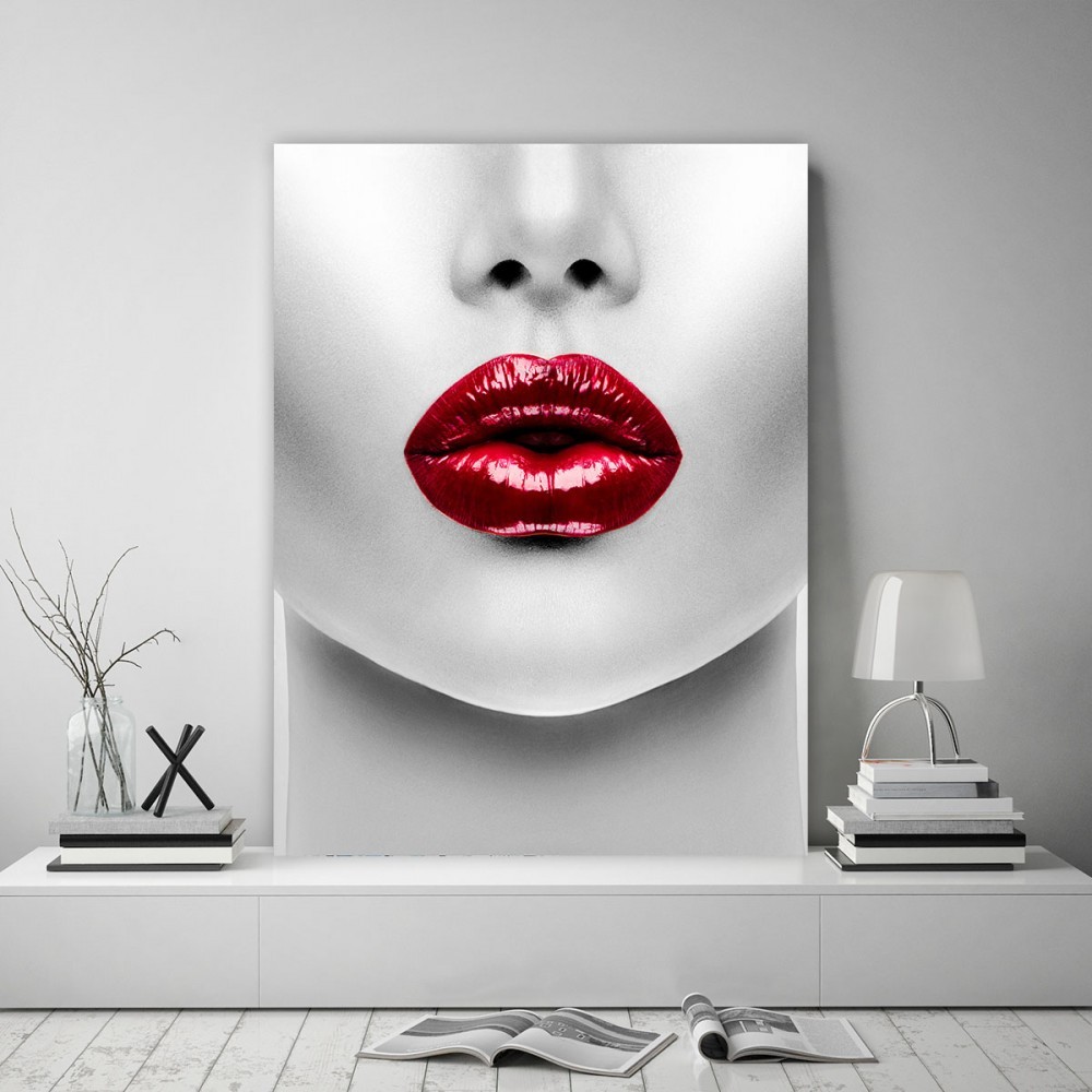 E-shop Kvalitný obraz na plátne s motívom dievčenských úst