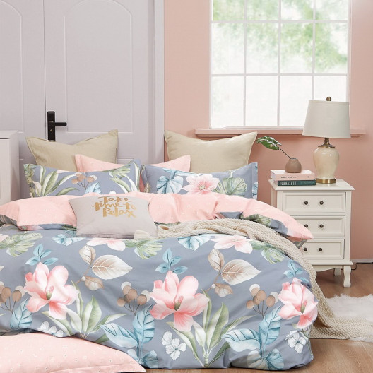 Elegantné obojstranné posteľné obliečky v jemných pastelových farbách 
