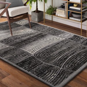 Originálny sivý koberec do obývačky