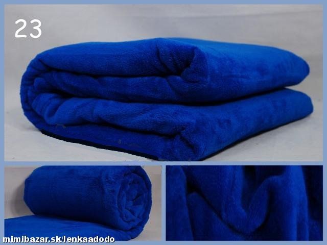 E-shop Luxusná deka z mikrovlákna 200 x 220cm modrá č.23