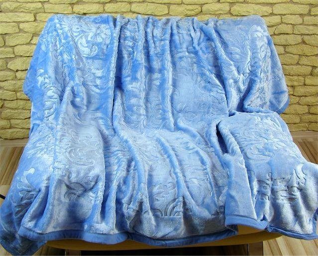 E-shop domtextilu.sk Luxusné deky z akrylu 160 x 210cm svetlo modrá č.37 2045-3952