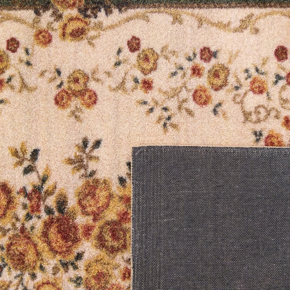DomTextilu Krásny zeleno krémovy koberec do obývačky 40991-187496