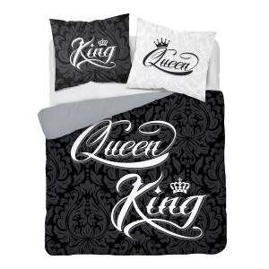 Dizajnové bavlnené posteľné obliečky King & Queen