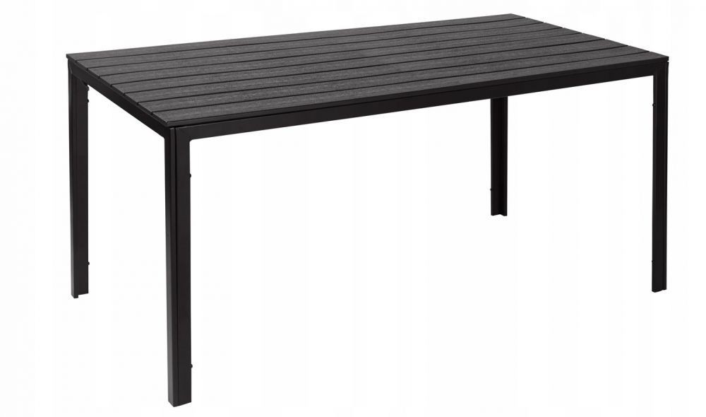 E-shop domtextilu.sk Veľký záhradný stôl v čiernej farbe 42965