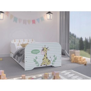 Roztomilá detská posteľ 140 x 70 cm so žirafou