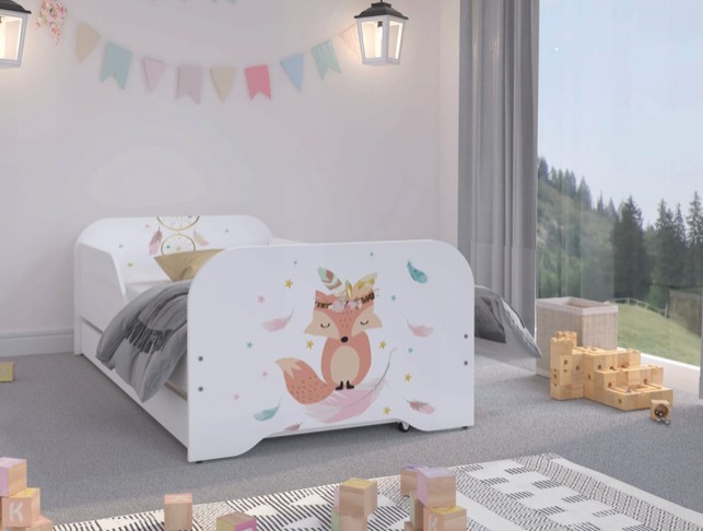 E-shop domtextilu.sk Brilantná detská posteľ 140 x 70 cm s rozkošnou líškou 46362