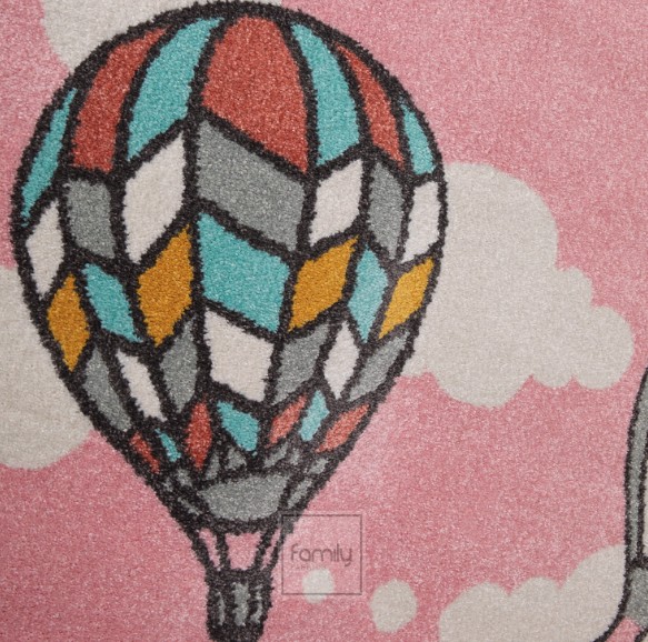 domtextilu.sk Detský koberec s balónmi v pastelovej ružovej farbe 46722-238309