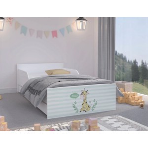 Rozprávková detská posteľ so žirafou 160 x 80 cm 
