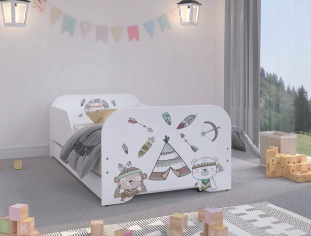 E-shop domtextilu.sk Chlapčenská detská posteľ v indiánskom dizajne 160 x 80 cm 46835